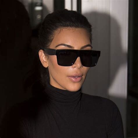 kim k black square sunglasses